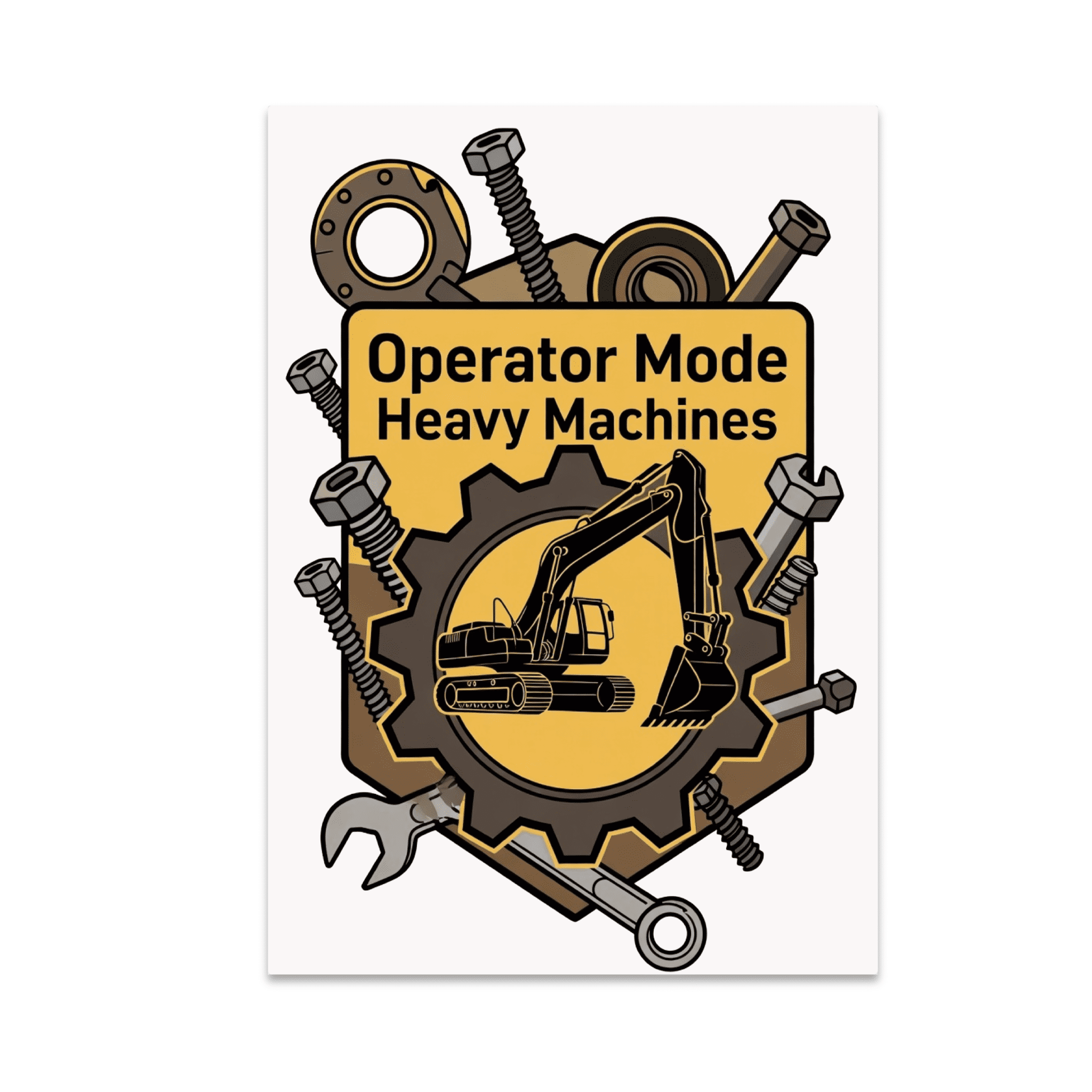 Operator Mode Heavy Machines Art - Heavy Equipment Operator - 13x19 ...