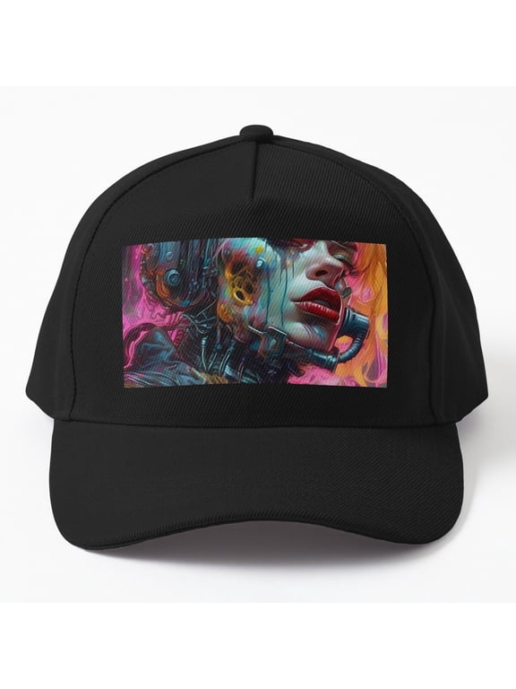 Operator Sci-Fi Baseball Hat, Futuristic Tactical Character Graphic Design, Classic Cap
