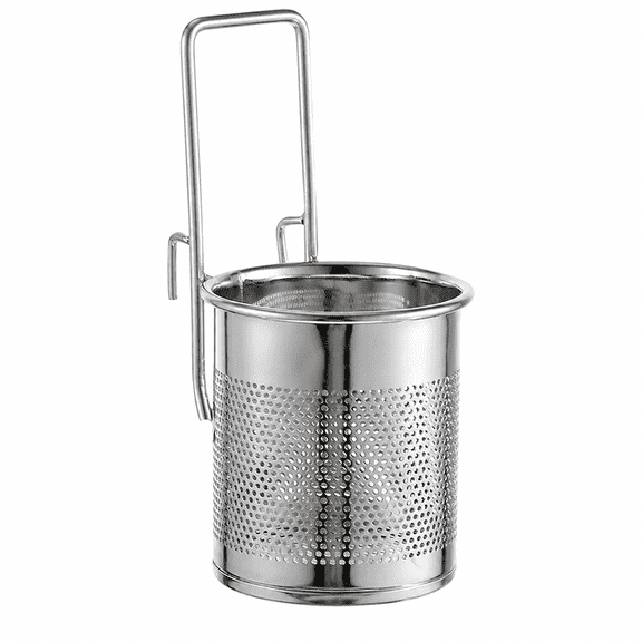 ABCISI Pasta Strainer Basket, Stainless Steel Mesh Noodle Basket with Handle, 6.49 x 3.14 in Pasta Cooker Insert for Boiling Pasta, Noodles, Dumplings and Vegetables at Home or Restaurant