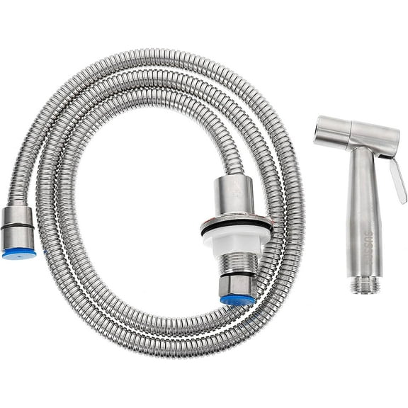 Operitacx Sink Sprayer with Hose, 304 Stainless Steel Kitchen Side Sprayer, Universal Pull Out Kitchen Sink Sprayer with Sink Hose