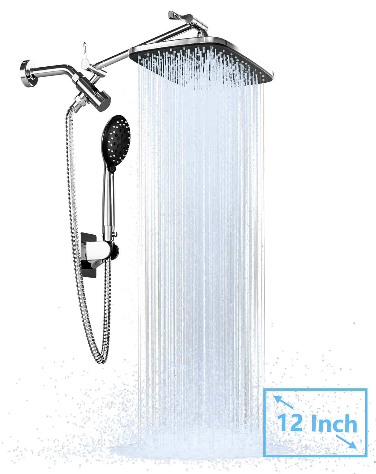 Drive Medical Handheld Shower Head Spray with Diverter Valve