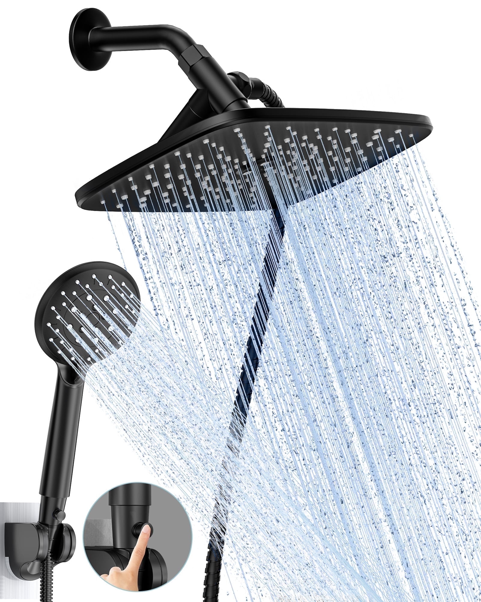Ophanie 11.8-Inch Rainfall Shower Head with Handheld, High