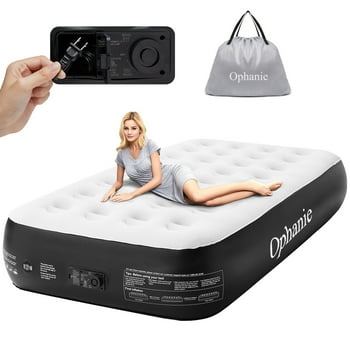 Ophanie 13 inch Twin Size Air Mattress with Built-in-Pump,Black