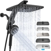 Ophanie 14-inch Coverage High Pressure Rain Shower Head Combo with Magnetic Handheld Shower Heads, Wide Rainfall & 8 Modes Showerhead, Dual Anti-Clog Nozzles fo
