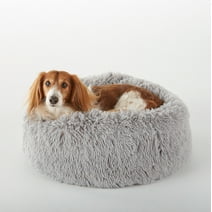 Ophanie 20" Calming Dog Bed, Hug Donut Cat Bed, Waterproof, and Machine Washable Removable Pet Bed Cover, 20"x 20"x 6.5"
