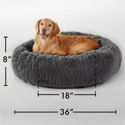 Ophanie 36" Calming Dog Bed, Hug Donut Cat Bed, Waterproof, and Machine Washable Removable Pet Bed Cover, 36"x 36"x 8"