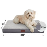 Ophanie 30in Gray Orthopedic Dog Bed for Medium and Small Dogs with Non-Slip Bottom, Waterproof and Machine Washable Removable Cover,Size(30"x20"x3")