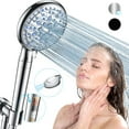 thumbnail image 1 of Ophanie 9 Setting Handheld Shower Head,High Pressure Shower Head with Filter, Hard Water Softener with 70" Hose Extension Spray Nozzle Shower,Silver, 1 of 8