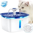 thumbnail image 1 of Ophanie 95oz/2.8L Pet Fountain, Cat Dog Water Fountain Dispenser with Smart Pump, Blue, 1 of 7