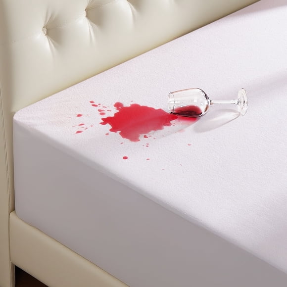 Ophanie Twin Size Fitted Mattress Protector - Waterproof, Breathable, Noiseless, Fits 6"-14" Deep Mattresses, White, 75" x 39"