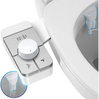 Ophanie Ultra-Slim Bidet Attachment for Toilet with Dual Nozzle,Self Cleaning Fresh Water Sprayer Bidets Toilet Seat for Feminine and Posterior Wash