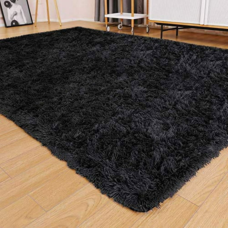 Area Rug, Shaggy Carpet, 4x5.3 Feet, Ophanie