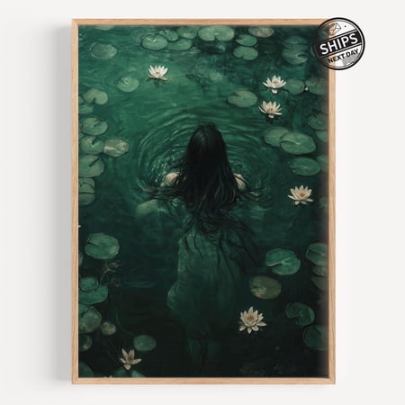Ophelia Dark Academia Goth Moody Victorian Dark Decor Aesthetic Cottagecore Into Lake