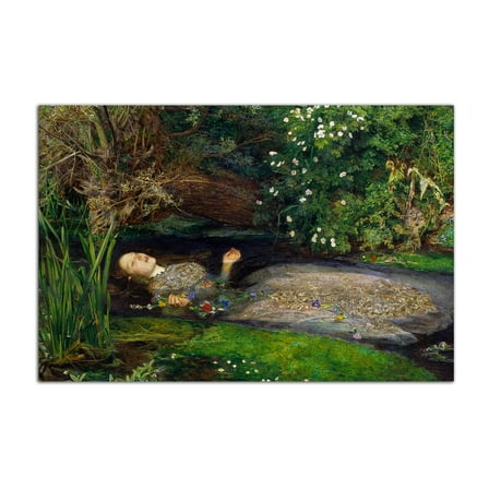 Ophelia John Everett Millais Oil Painting Poster Classic Art Painting Wall Art Picture Print Canvas Poster Modern Home Bedroom Bathroom Decor