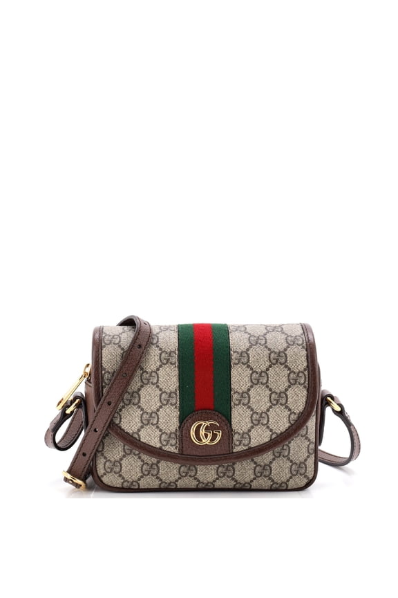 Pre-Owned Ophidia Flap Shoulder Bag GG Coated Canvas Mini By Rebag