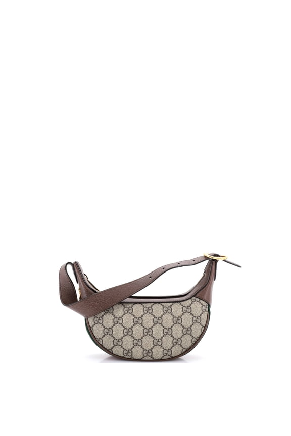 Ophidia Half Moon Bag GG Coated Canvas Mini By Rebag
