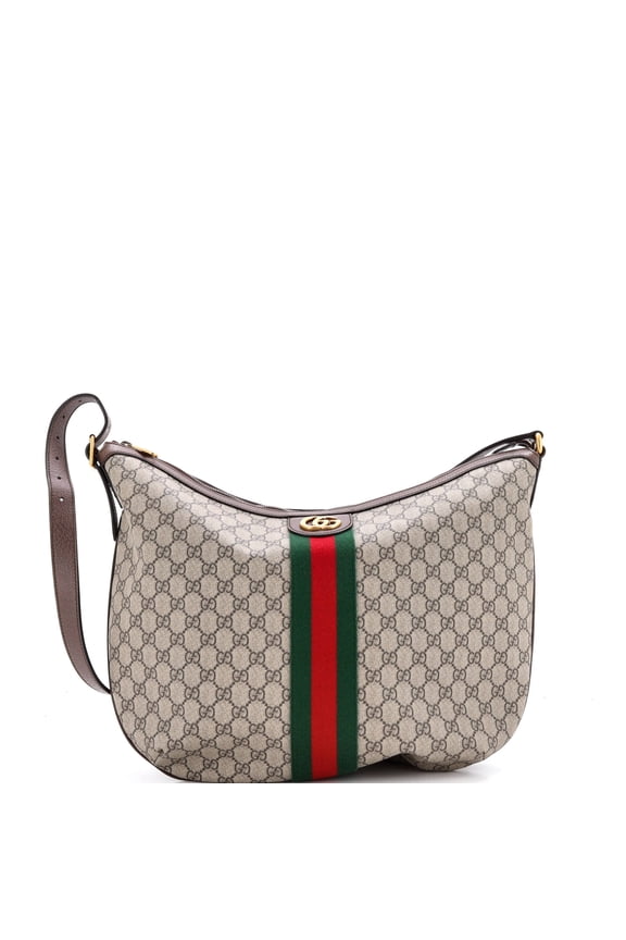 Ophidia Half Moon Hobo GG Coated Canvas Large By Rebag