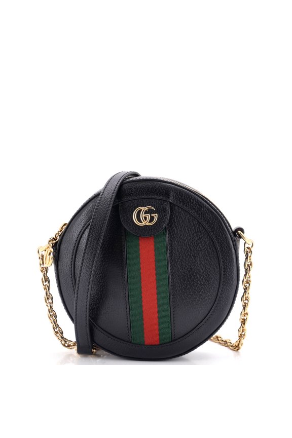 Pre-Owned Ophidia Round Shoulder Bag Leather Mini By Rebag