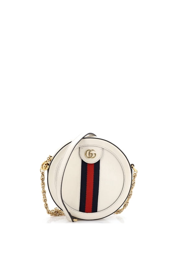 Pre-Owned Ophidia Round Shoulder Bag Leather Mini By Rebag