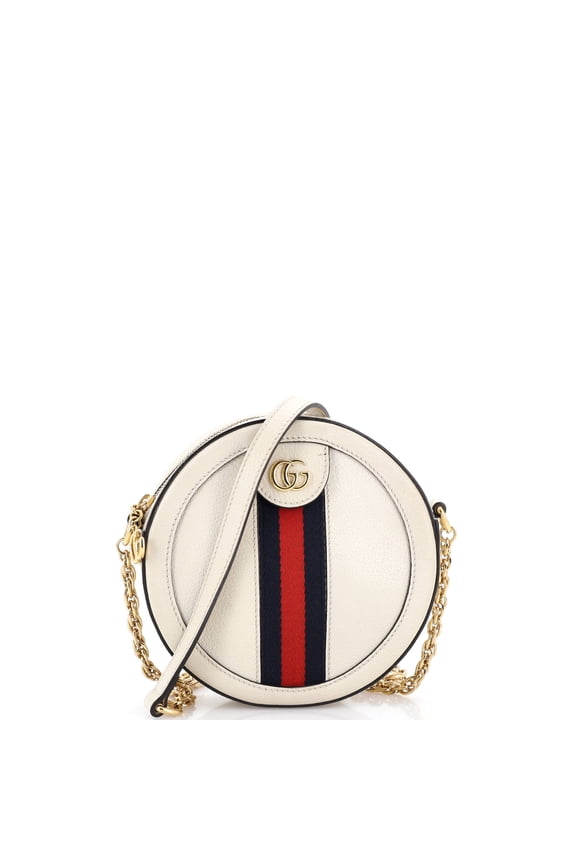 Pre-Owned Ophidia Round Shoulder Bag Leather Mini By Rebag