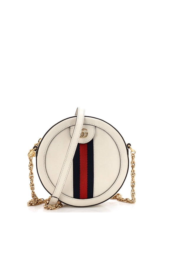Pre-Owned Ophidia Round Shoulder Bag Leather Mini By Rebag