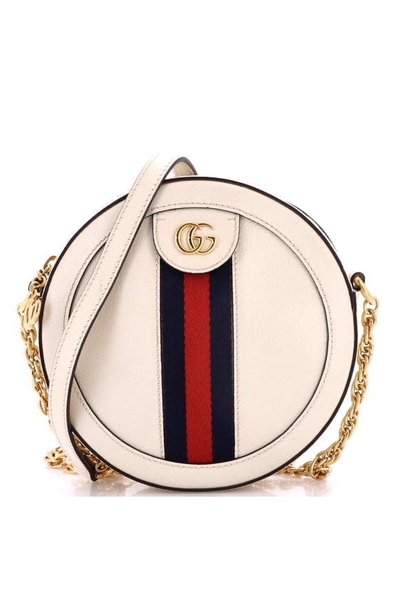 Pre-Owned Ophidia Round Shoulder Bag Leather Mini By Rebag