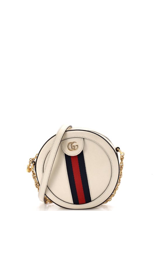 Pre-Owned Ophidia Round Shoulder Bag Leather Mini By Rebag