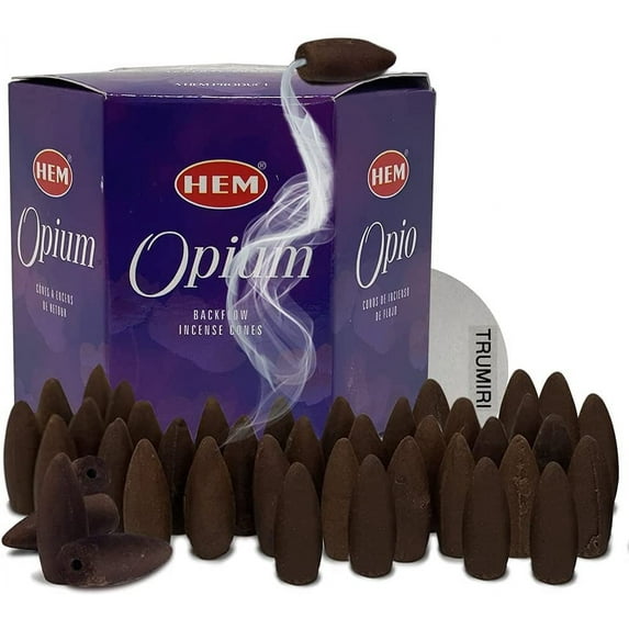 Opium Backflow Incense Cones For Waterfall And Mat Bundle Inciensos Aromaticos|Incienso|Inciense|Insienso