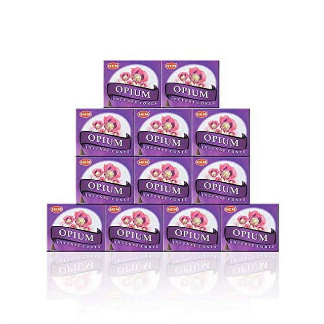 Opium - Case of 12 Boxes, 10 Cones Each - HEM Incense From India