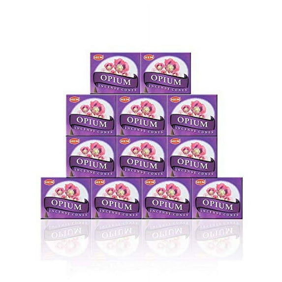 Opium - Case of 12 Boxes, 10 Cones Each - HEM Incense From India