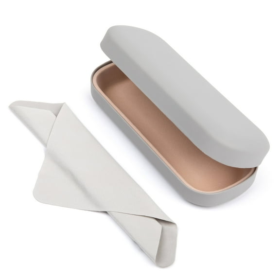 Oplee™ Hard Shell Eyeglass Case with Grey Microfiber Cloth