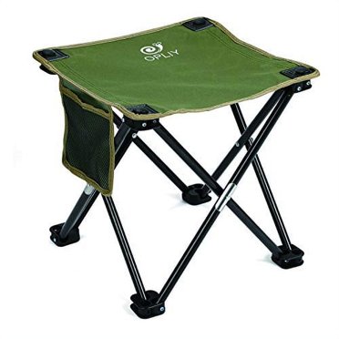 Foldable Chair Opliy , 13.5 Inch Folding Small Chair Portable Camp Stool For Camping Fishing Hiking Gardening And Beach, Camping Seat With Carry Bag (Green Camping Stool