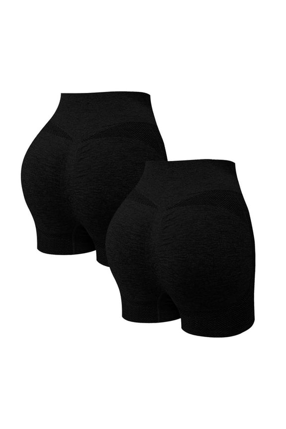 2 Piece Butt Lifting Shorts for Women Workout Shorts High Waisted Booty Scrunch Shorts Athletic Gym Yoga Shorts