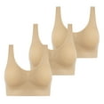 thumbnail image 1 of Oplxuo 3 Pack Plus Size Sports Bra for Women Comfort Seamless Stretch Wireless Workout Yoga Sleep Bras with Removable Pads, 1 of 7