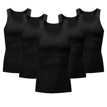 Oplxuo 5-Pack Men's Compression Muscle Undershirts Slimming Tank Top Shapewear Body Shaper Base Layer Vest