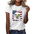 thumbnail image 1 of Oplxuo American Flag Heart Shirts for Women 4th of July T-Shirt Graphic Patriot Tee USA Flag Shirt Tops, 1 of 4