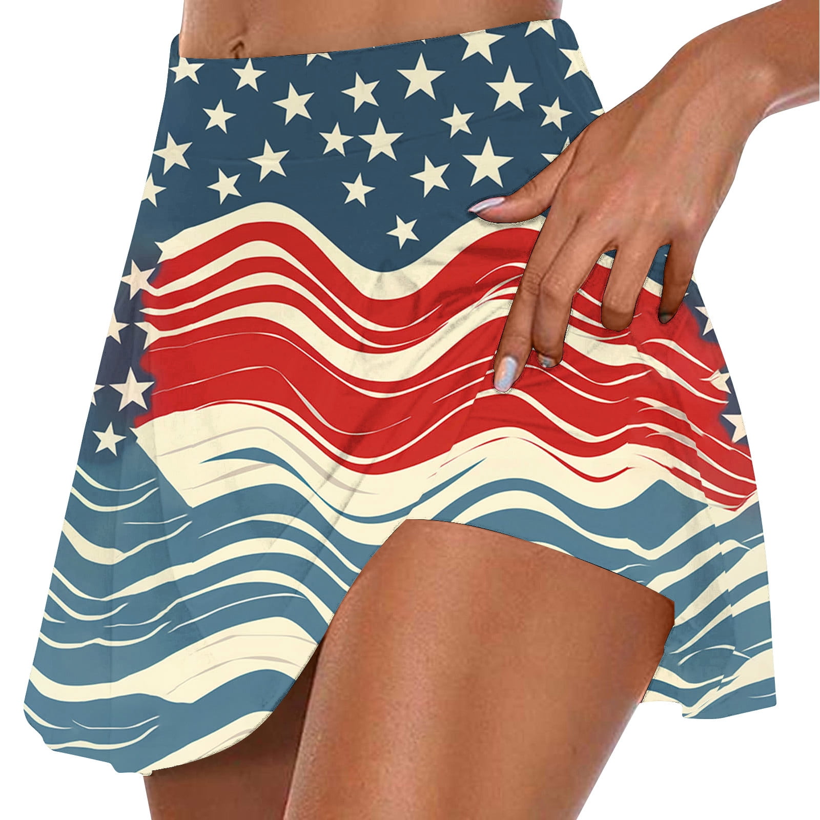 Anna-Kaci Women's Side-Tie Pleated Athletic Skort with Built-In Shorts and Smooth Stretch Fabric for Active Everyday Comfort