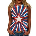 thumbnail image 1 of Oplxuo American Flag Tank Top Women 4th of July Tanks Tops for Womens USA Flag Vest Sleeveless Tee Printing Patriotic Shirts, 1 of 3