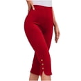 thumbnail image 1 of Oplxuo Capri Leggings for Women High Waisted Yoga Capris Tummy Control Workout Gym Pants Dressy Casual Work Capris, 1 of 7
