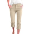 thumbnail image 1 of Oplxuo Capri Pants for Women Stretch Slim Straight Leg Pockets Womens Summer Pant with Side Slits Casual Cropped Trousers, 1 of 7