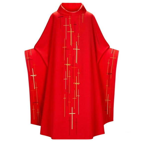 Oplxuo Church Catholic Priest Chasubles Vestments for Church Mass Vestments Robe