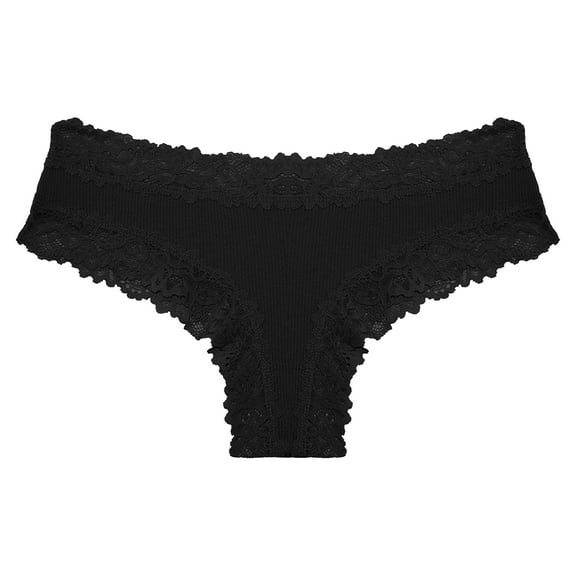 Oplxuo Cotton Underwear for Women Sexy Lace Hipster Panties Low Rise Breathable Brazilian Womens Cheeky
