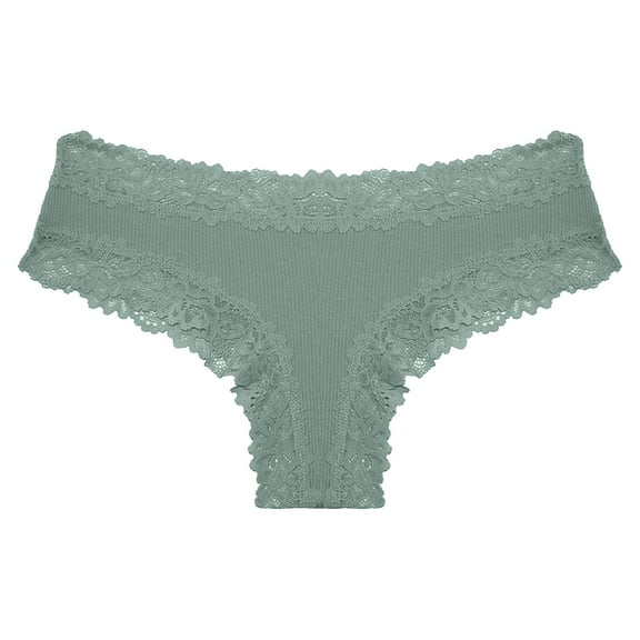 Oplxuo Cotton Underwear for Women Sexy Lace Hipster Panties Low Rise Breathable Brazilian Womens Cheeky