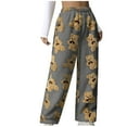 thumbnail image 1 of Oplxuo Cute Bear Fuzzy Pajama Pants for Women Soft Fluffy Fleece Warm Pjs Bottoms Winter Plush Lounge Pants Sleepwear, 1 of 1