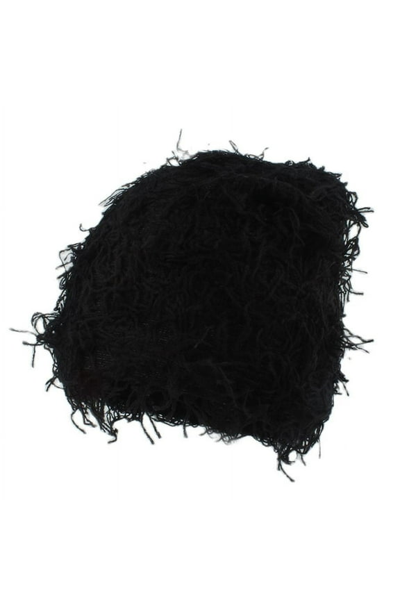 Distressed Knitted Beanie Fuzzy Winter Hats Thick Warm Beanies Snow Hats Skull for Women Men Outdoor Ski Knit Cap