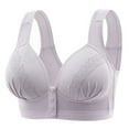 thumbnail image 1 of Oplxuo Front Closure Bras for Women Comfortable No Underwire Convenient Front Snap Button Lift Everyday Bras, 1 of 7