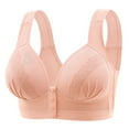 thumbnail image 1 of Oplxuo Front Closure Bras for Women Comfortable No Underwire Convenient Front Snap Button Lift Everyday Bras, 1 of 7