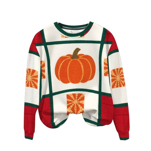 Oplxuo Funny Graphic Thanksgiving Sweatshirts for Women 2025 Fall Drop Shoulder Pullover Long Sleeve Loose Crewneck Tunic Tops