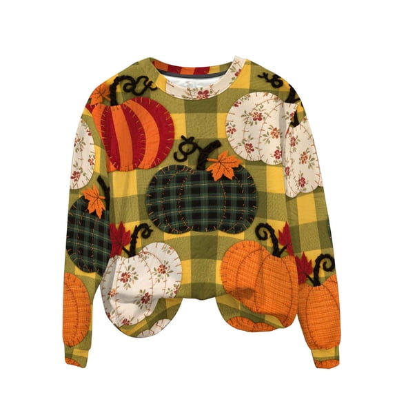 Oplxuo Funny Graphic Thanksgiving Sweatshirts for Women 2025 Fall Drop Shoulder Pullover Long Sleeve Loose Crewneck Tunic Tops