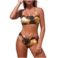 thumbnail image 1 of Oplxuo Halter Bikini Sets for Women Two Piece Swimsuit Bandeau High Waisted Bathing Suits Triangle Bottom Swimwear, 1 of 6
